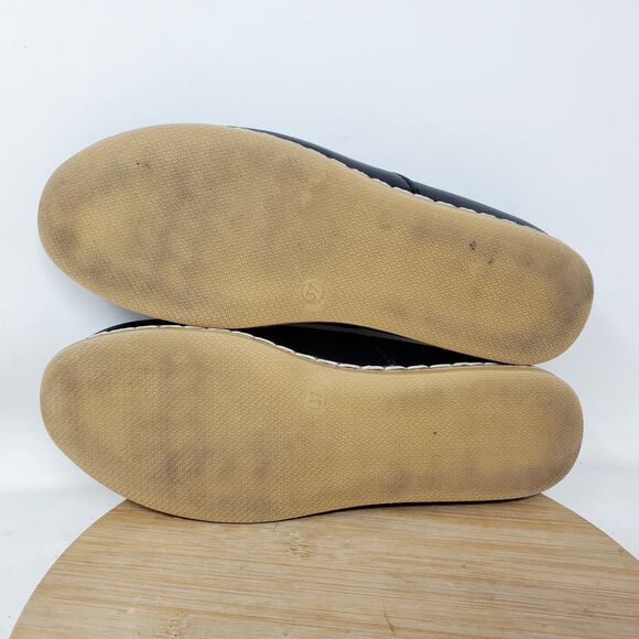 Charix Shoes Womens 37 Black Leather Slip On Loafer Comfort Classic - Picture 12 of 14